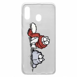 Чехол для Samsung A30 Кот Саймона Зима - PrintSalon