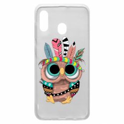Чехол для Samsung A30 Little owl with feathers - PrintSalon