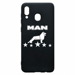 Чехол для Samsung A30 Man lion and stars - PrintSalon