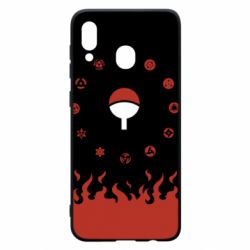 Чехол для Samsung A30 Naruto Sasuke Uchiha Sharingan - PrintSalon