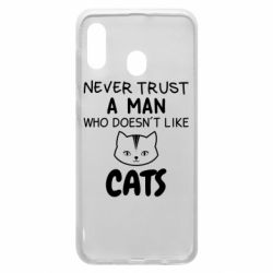 Чехол для Samsung A30 Не любит котов - не доверяй - PrintSalon