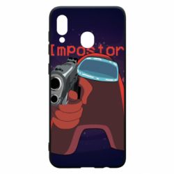 Чохол для Samsung A30 Red With A Gun - PrintSalon