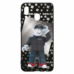 Чохол для Samsung A30 Roblox And Metal Logo - PrintSalon
