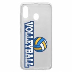 Чехол для Samsung A30 Volleyball text and ball - PrintSalon