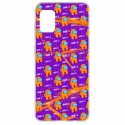Чехол для Samsung A31 Among Us and grunge background - PrintSalon