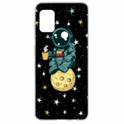 Чохол для Samsung A31 Astronaut and coffee - PrintSalon