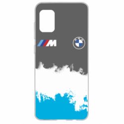 Чехол для Samsung A31 BMW logo and gray background - PrintSalon