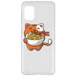 Чехол для Samsung A31 Cat and Ramen - PrintSalon