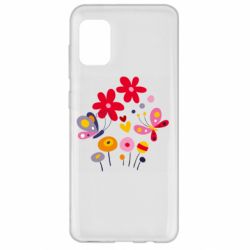 Чехол для Samsung A31 Flowers and Butterflies - PrintSalon