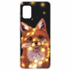 Чохол для Samsung A31 Fox And Christmas Lights - PrintSalon