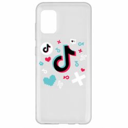 Чехол для Samsung A31 Icons TIK TOK - PrintSalon
