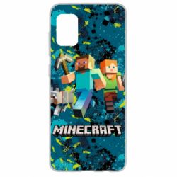 Чохол для Samsung A31 Minecraft Steve Alex And Dog - PrintSalon