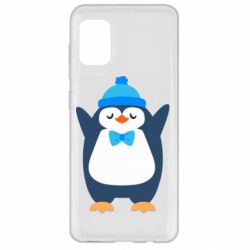 Чехол для Samsung A31 Penguin in a hat - PrintSalon