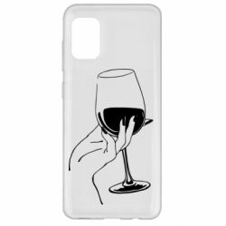 Чехол для Samsung A31 Рука с бокалом - PrintSalon