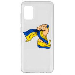 Чехол для Samsung A31 Рука с украинским флагом - PrintSalon