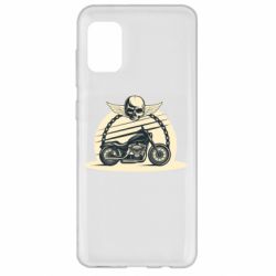 Чехол для Samsung A31 Skull and Bike - PrintSalon