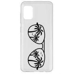 Чехол для Samsung A31 Sunglasses And Palm Trees - PrintSalon