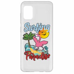 Чехол для Samsung A31 Surfing Paradise Flamingo - PrintSalon