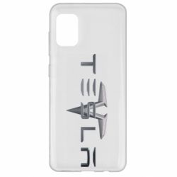 Чехол для Samsung A31 Tesla Car logo - PrintSalon