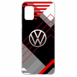 Чохол для Samsung A31 Volkswagen logo and abstraction-PrintSalon Чохол для Samsung A31 Volkswagen logo and abstraction