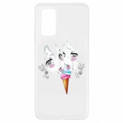 Чехол для Samsung A32 4G Ahegao girl eating ice cream - PrintSalon