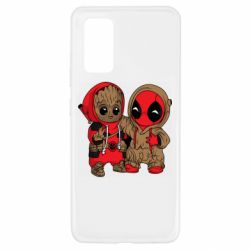 Чехол для Samsung A32 4G Baby Groot And Deadpool - PrintSalon