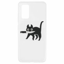 Чехол для Samsung A32 4G Cat with a knife - PrintSalon
