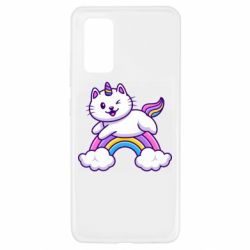 Чехол для Samsung A32 4G Котик-единорог - PrintSalon