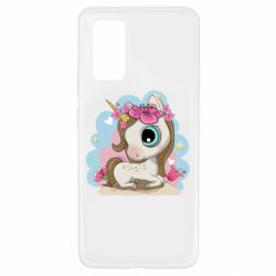 Чехол для Samsung A32 4G Unicorn with flowers - PrintSalon