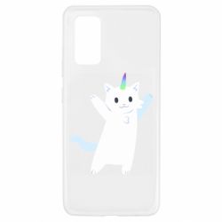 Чехол для Samsung A32 4G White cheerful cat - PrintSalon