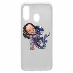 Чехол для Samsung A40 Alien vs Predator - PrintSalon