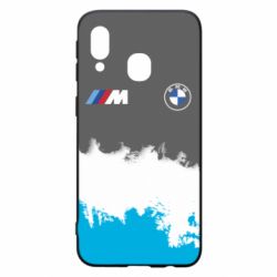 Чехол для Samsung A40 BMW logo and gray background - PrintSalon
