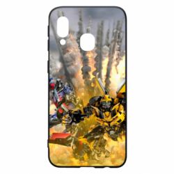 Чохол для Samsung A40 Bumblebee and Optimus Prime - PrintSalon