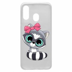 Чехол для Samsung A40 Cute raccoon - PrintSalon