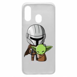 Чехол для Samsung A40 Din Djarin And The Child - PrintSalon