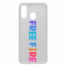Чехол для Samsung A40 Free fire gradient logo - PrintSalon