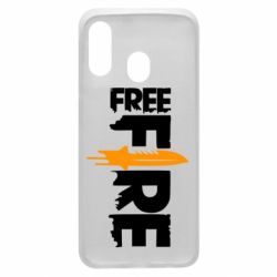 Чохол для Samsung A40 Free Fire vertical logo - PrintSalon
