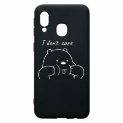Чехол для Samsung A40 I don't care white - PrintSalon
