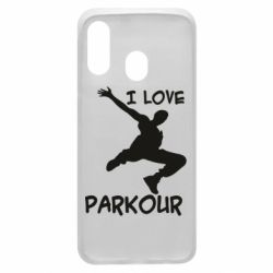 Чехол для Samsung A40 I love parkour - PrintSalon