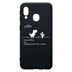 Чехол для Samsung A40 Internet Dinosaur - PrintSalon