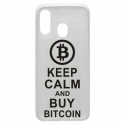 Чехол для Samsung A40 Keep calm and by bitcoin - PrintSalon