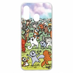 Чохол для Samsung A40 Коти танцюють - PrintSalon