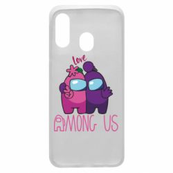 Чехол для Samsung A40 Love is Among Us - PrintSalon