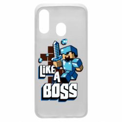 Чехол для Samsung A40 Minecraft Like a Boss - PrintSalon