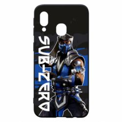 Чехол для Samsung A40 Mortal Kombat Sub-Zero-PrintSalon Чехол для Samsung A40 Mortal Kombat Sub-Zero