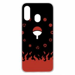 Чехол для Samsung A40 Naruto Sasuke Uchiha Sharingan - PrintSalon