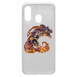 Чехол для Samsung A40 Natsu with a dragon - PrintSalon