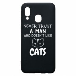 Чехол для Samsung A40 Не любит котов - не доверяй - PrintSalon