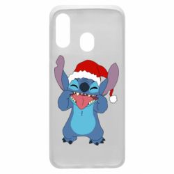 Чехол для Samsung A40 Новогодний Стич - PrintSalon
