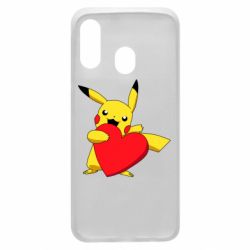 Чехол для Samsung A40 Pikachu Heart - PrintSalon